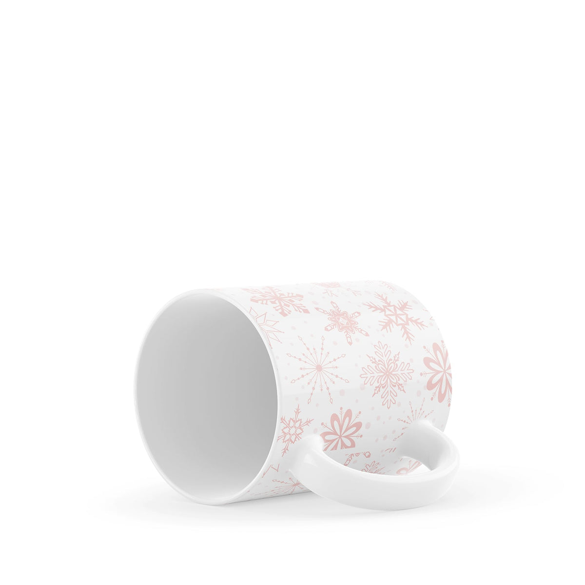 White Snowflake Ceramic Mug