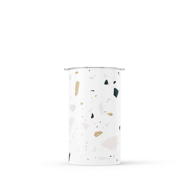 White Terrazzo 340ml Reusable Coffee Cup By Hydronair