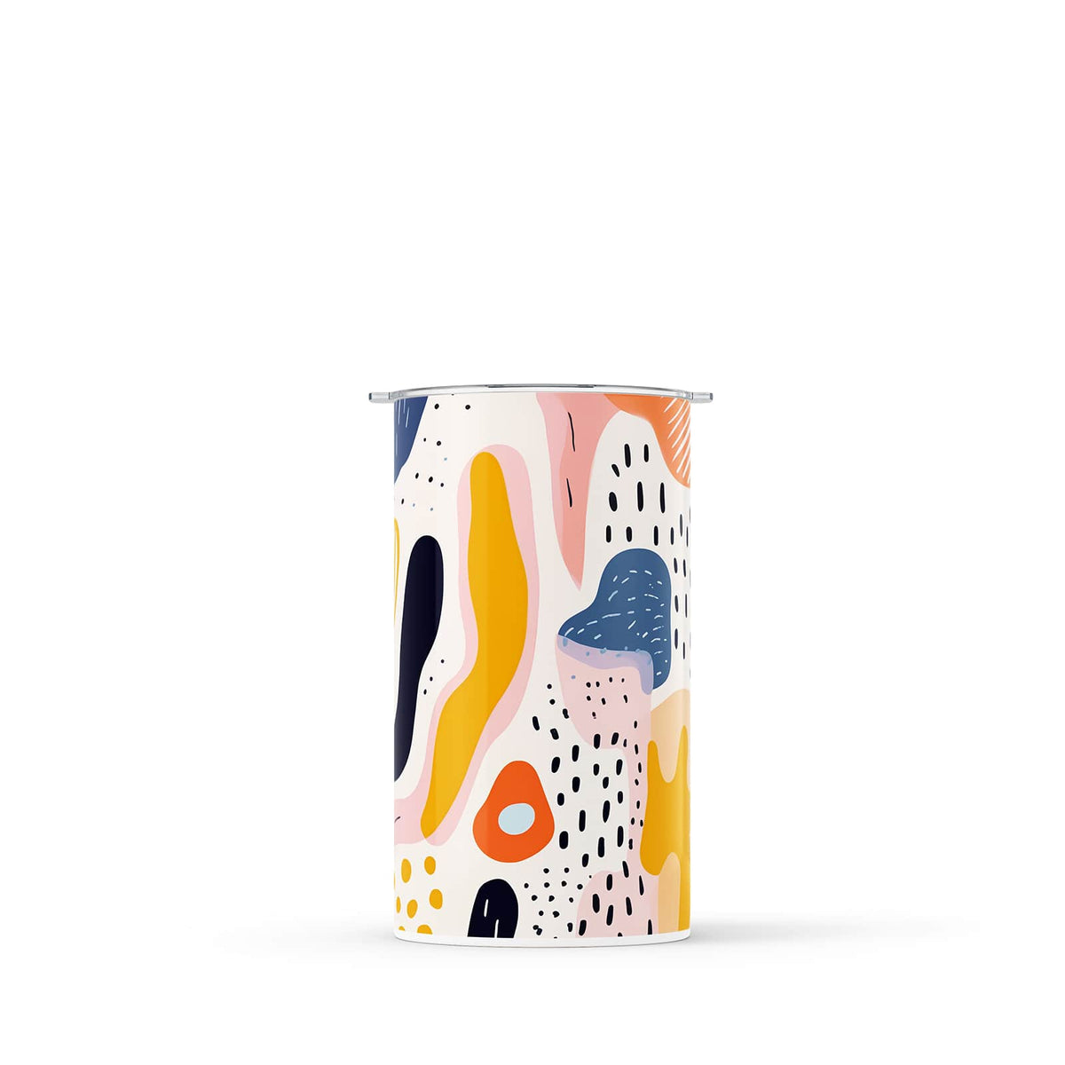 Yellow Abstract 340ml Reusable Coffee Cup By Hydronair