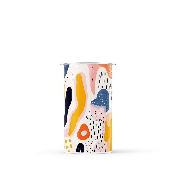 Yellow Abstract 340ml Reusable Coffee Cup By Hydronair
