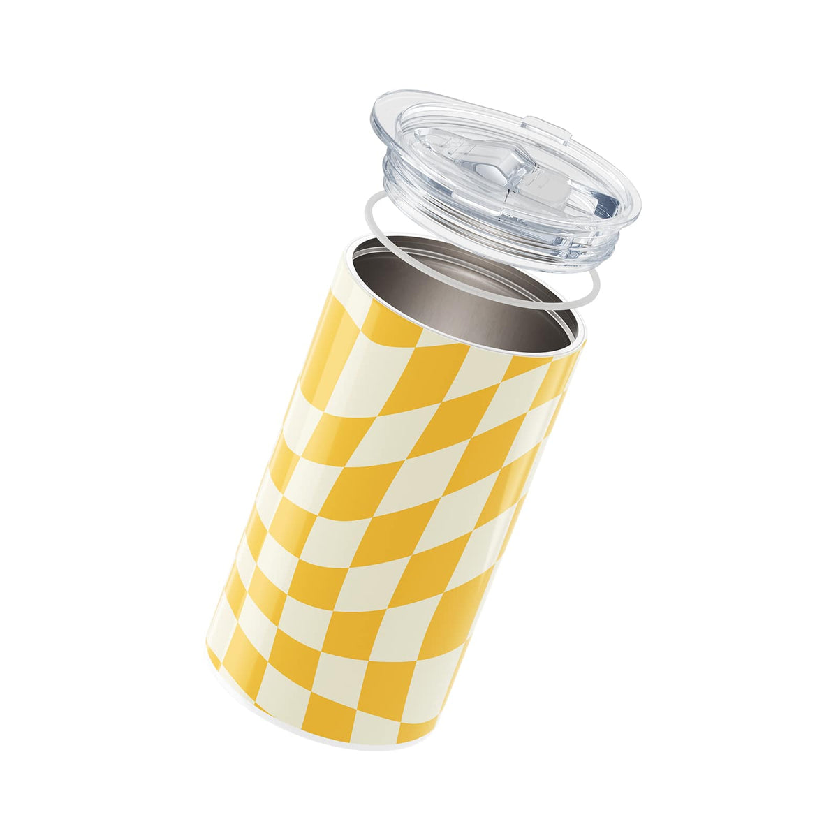 Yellow Checkered 340ml Coffee Cup By Hydronair 
