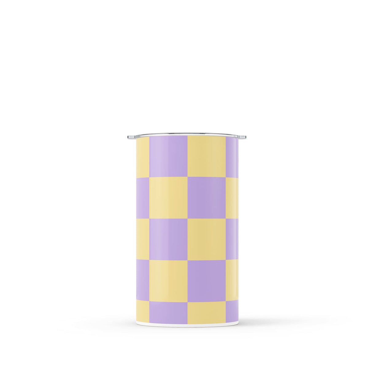 Yellow Checkered 340ml Reusable Coffee Cup By Hydronair 
