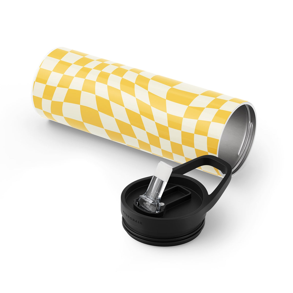 Yellow Checkered Metal 20oz Tumbler