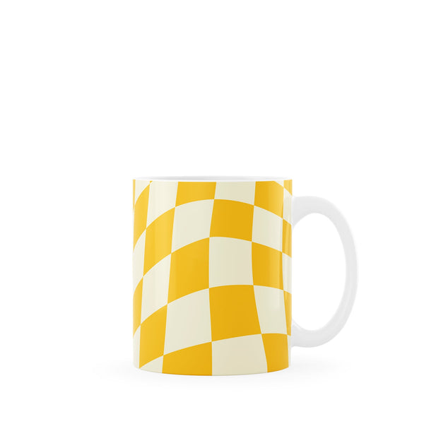 Yellow Checkered Mug 