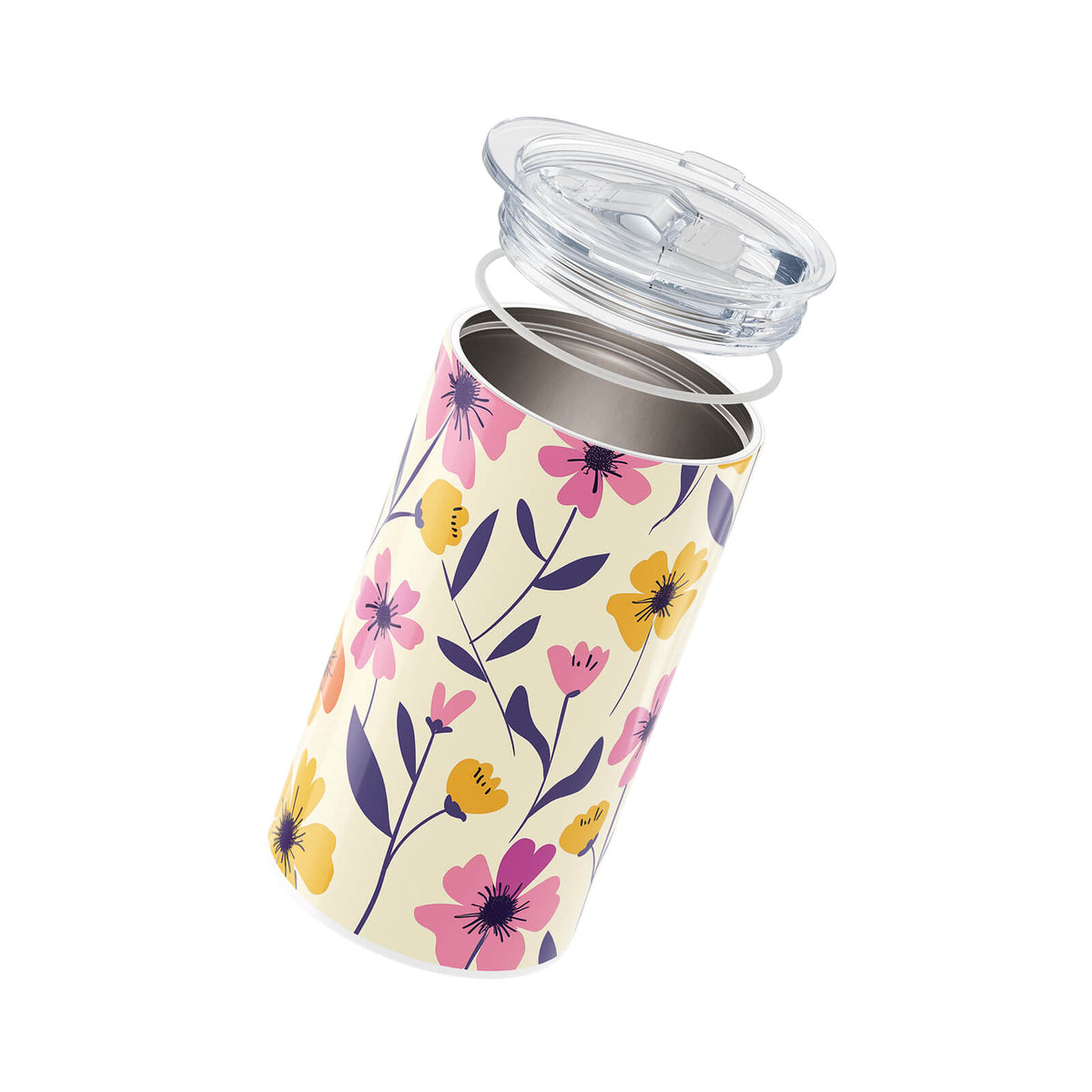 Yellow Floral 340ml Coffee Cup By Hydronair