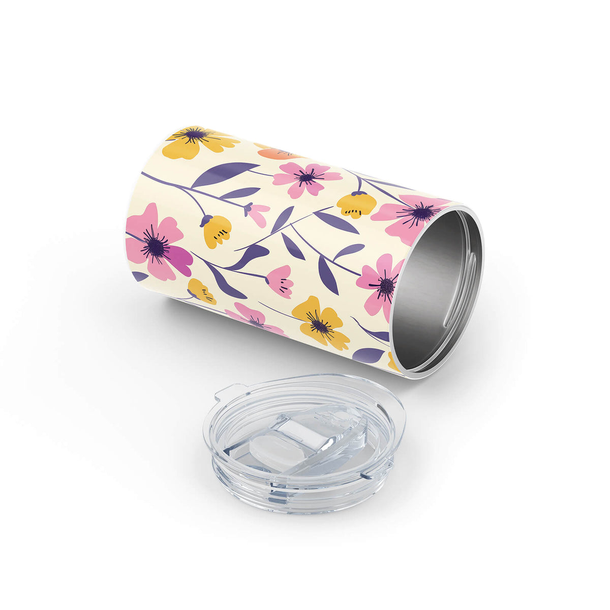 Yellow Floral 340ml Reusable Cup By Hydronair