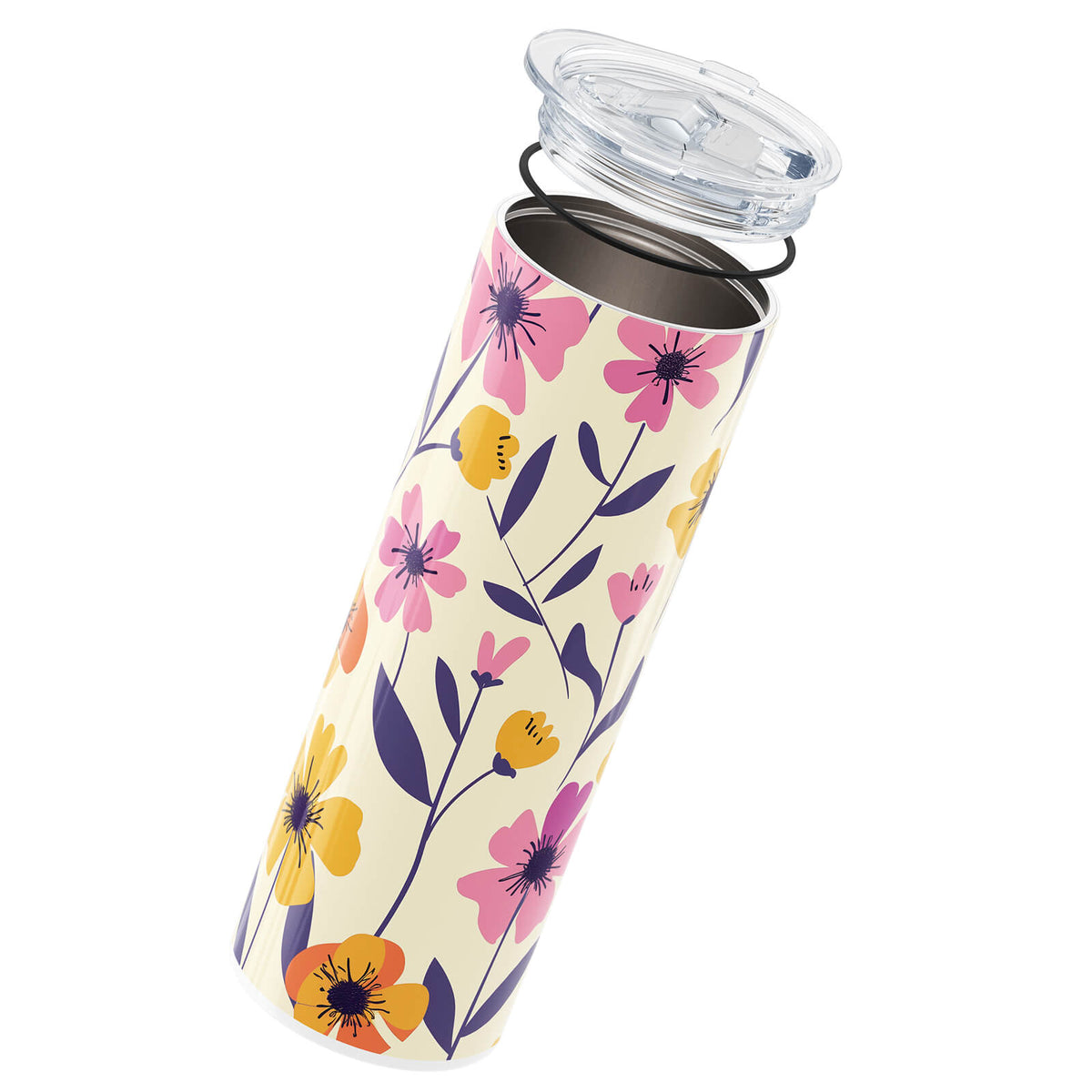Yellow Floral 560ml Cup By Hydronair