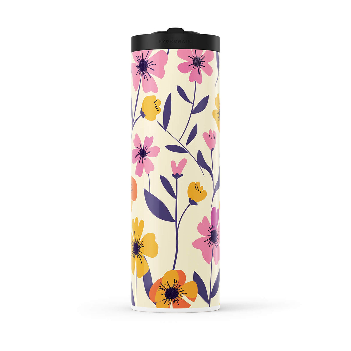 Yellow Floral 560ml Water Bottle By Hydronair