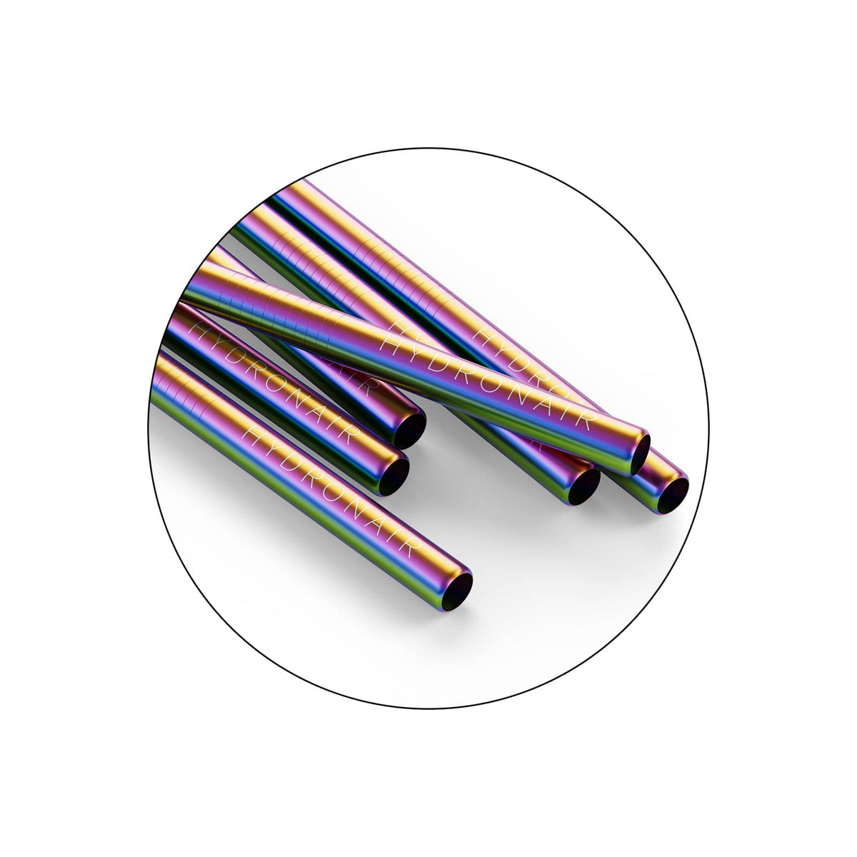 Hydronair rainbow stainless steel straws